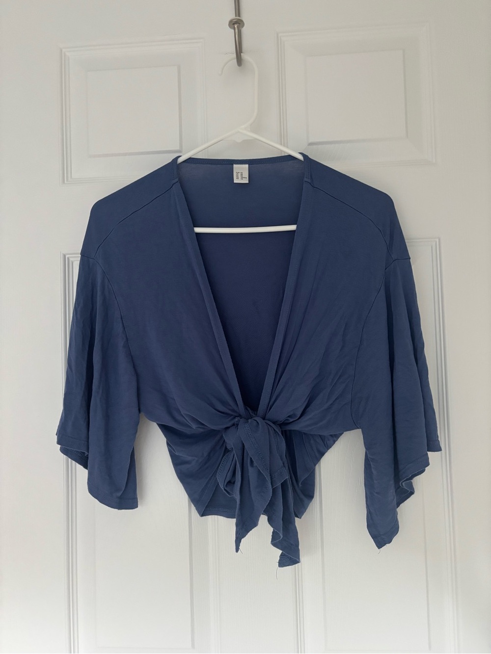 H&M Tie-Front Batwing Sleeve Top